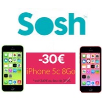 L’iPhone 5C en promo avec un forfait sans engagement chez Sosh jusqu’au 26 Mars !