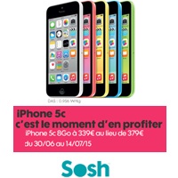 Vente flash : l’iPhone 5C en promo avec un forfait mobile Sosh !