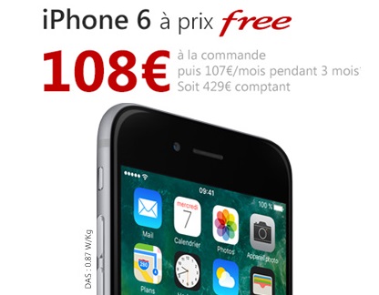 Bonne affaire : l 'iPhone 6 32Go à prix Free 