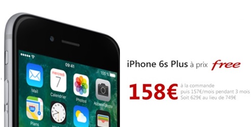 L'iPhone 6s Plus à prix Free (120 euros de remise immédiate )