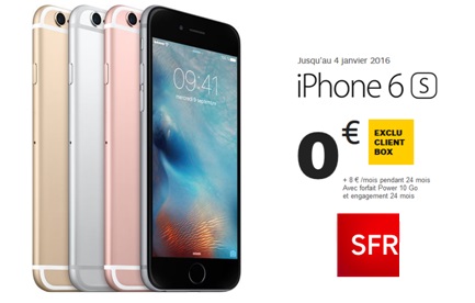SFR vous propose l'iPhone 6S à 0€ pour Noël !