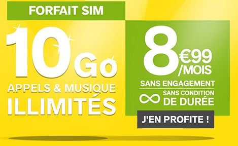 Vente privée La Poste Mobile : le forfait 10Go à 8.99 euros à VIE valable encore quelques jours