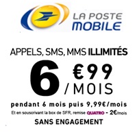 Derniers jours pour profiter d’un forfait illimité sans engagement à 6.99€ chez La Poste Mobile !