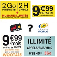 Forfait 4G à moins de 10€ : La Poste Mobile ou  NRJ Mobile, lequel choisir ?