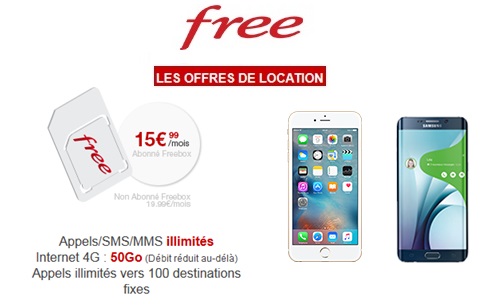 Free Mobile : Avez-vous pensé à la location pour votre iPhone 6, 6S ou Galaxy S6, S6 Edge ?
