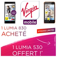 Bon plan : L’opération un Lumia 830 acheté, un Lumia 530 offert est de retour chez Virgin Mobile !