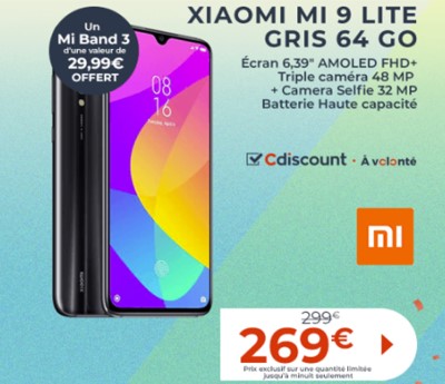 Promo Xiaomi Mi 9 Lite Cdiscount