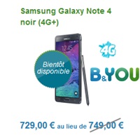 Bon plan B&You : Baisse de prix sur le Samsung Galaxy Note 4 !