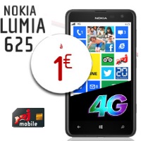 Bon plan : Le Nokia Lumia 625 à 1€ avec un forfait 4G chez NRJ Mobile !