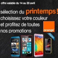 Orange fête le printemps : Remise sur l’iPhone 5C, HTC One Mini, Xperia E1, Lumia 520, 625 !