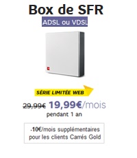 La Box de SFR en promo à 19.99€ pendant 12 mois jusqu’au 07 Mars prochain !