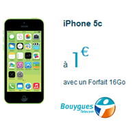 Remises exceptionnelles sur iPhone 5C et iPhone 4S chez Bouygues Telecom