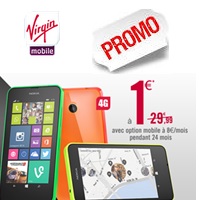 Le Nokia Lumia 635 en promo à 1€ jusqu'à ce soir chez Virgin Mobile