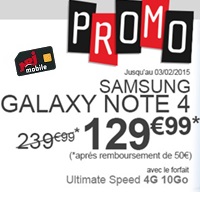 Bon Plan : Le Samsung Galaxy Note 4 à partir de 129.99€ chez NRJ Mobile ! 