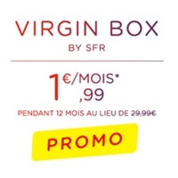 Vente flash exceptionnelle : La Virgin Box internet Haut Débit, téléphonie illimitée et TV à 1.99€ pendant 12 mois 