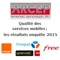 ARCEP : Résultats de l’enquête sur la qualité des services mobiles de Bouygues Telecom, Numericable-SFR, Orange et Free Mobile !