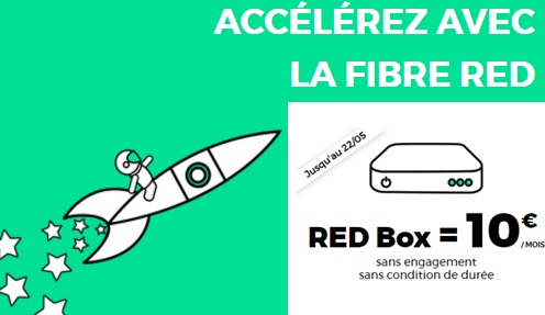 RED BY SFR : La BOX Internet Fibre ou HD à 10 euros par mois prolongée jusqu'au 22 mai