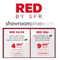 Vente privée RED BY SFR : Deux forfaits illimités à prix cassés pendant 12 mois