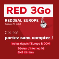 #REDDEAL Europe : Une option spéciale été incluse avec le forfait 3Go RED BY SFR 