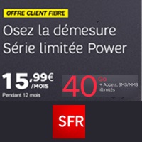 Bon plan SFR : Le forfait Power 40Go appels, SMS et MMS illimités à 15.99€ par mois ! 