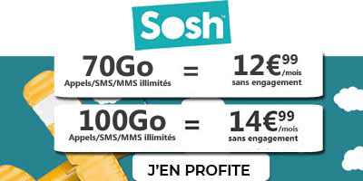 Forfaits mobiles maxi data de SOSH en promo
