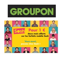 Deal Groupon : Pour 1€, 2 mois de forfaits mobiles Sosh offerts !
