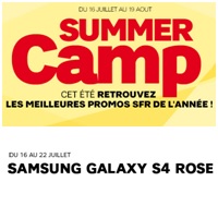 Summer Camp SFR : Samsung Galaxy S4 + Enceinte bluetooth pour 2€