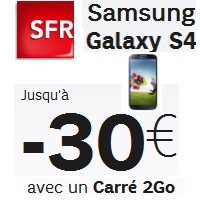 Les Summer Deals SFR.FR : Le Samsung Galaxy S4 en promotion !
