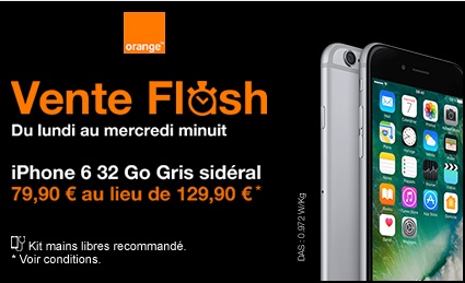 L'iPhone 6 32Go en vente flash chez Orange (remise exceptionnelle de 50 euros)