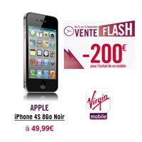 200€ de remise sur l'iPhone 4S chez Virgin pendant 3 jours !