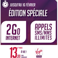 Derniers jours pour profiter d’un forfait illimité avec 2Go de data à 13.99€ chez Virgin Mobile !