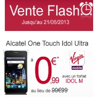 Virgin Mobile : Alcatel One Touch idol Ultra en promo avec un forfait iDOL M 