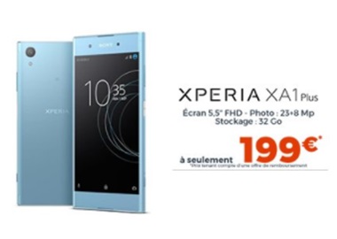 Top affaire : le Sony Xperia XA1 Plus à 199 euros chez Cdiscount