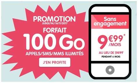 Bon plan du jour : Forfait 100Go à 9.99 euros chez NRJ Mobile