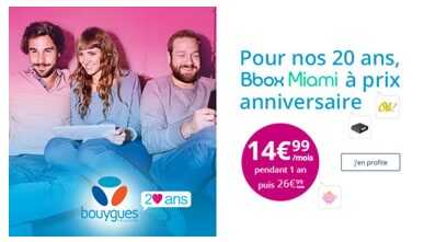 Bouygues Telecom : La Bbox Miami à prix anniversaire encore pendant quelques jours