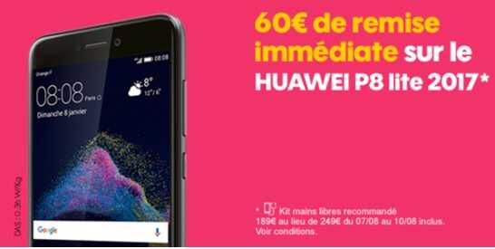 La vente flash SOSH sur le Huawei P8 Lite 2017 à saisir immédiatement !