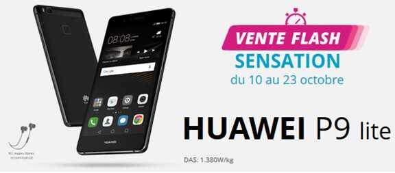 Vente flash Bouygues Telecom : Le Huawei P9 Lite à 1 euro