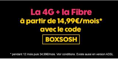 Derniers jours pour profiter du bon plan Sosh mobile + Livebox (15 euros de remise par mois)