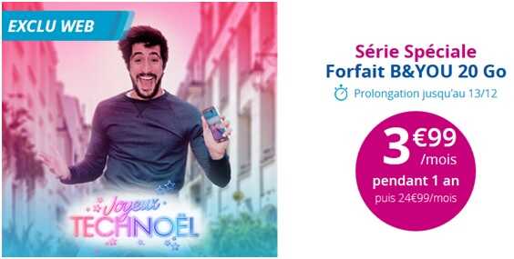 Un forfait 20Go à 3.99 euros, c'est jusqu'à ce soir chez Bouygues Telecom ! 
