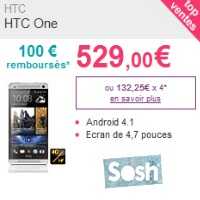 Forfait Mobile Sosh : Le HTC One remporte la bataille, remise de 100€ !