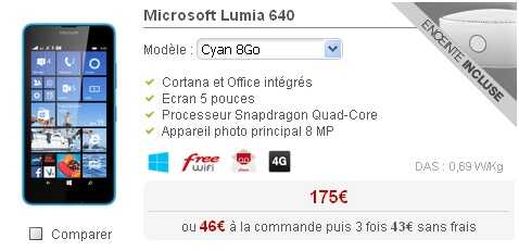 Free Mobile : Une enceinte Nokia offerte avec le Microsoft Lumia 640 !