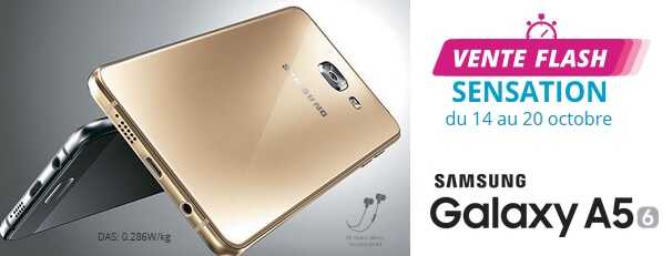 Vente flash Bouygues Telecom : 30 euros de remise immédiate sur le Samsung Galaxy A5 2016