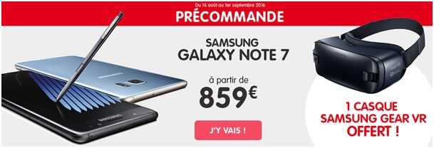 Le Samsung Galaxy Note 7 dispo chez NRJ Mobile (en précommande)