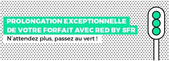 RED by SFR propose aux clients Virgin Mobile de prolonger leur forfait 24/24 20Go à 3.99 euros par mois
