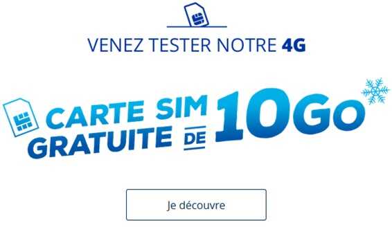 Avez-vous commandé votre carte SIM gratuite de 10Go chez Bouygues Telecom ? 