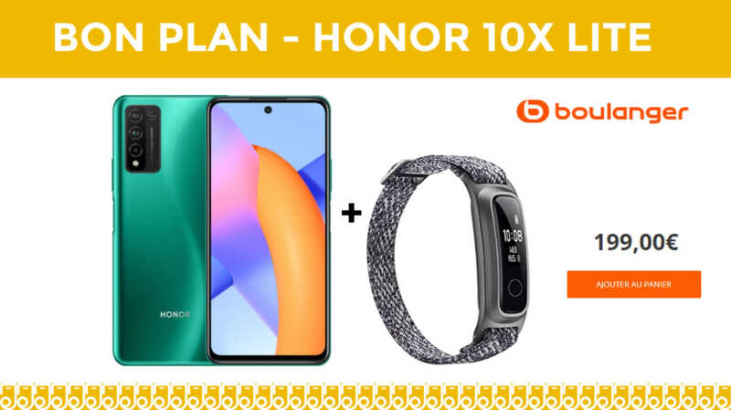 24% de remise avec le nouveau et superbe Honor 10X Lite !