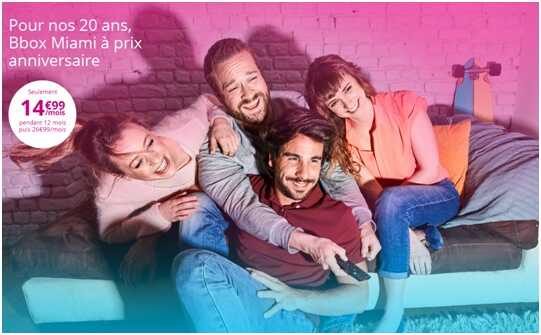 La Bbox Miami à prix anniversaire pour les 20 ans de l'opérateur Bouygues Telecom