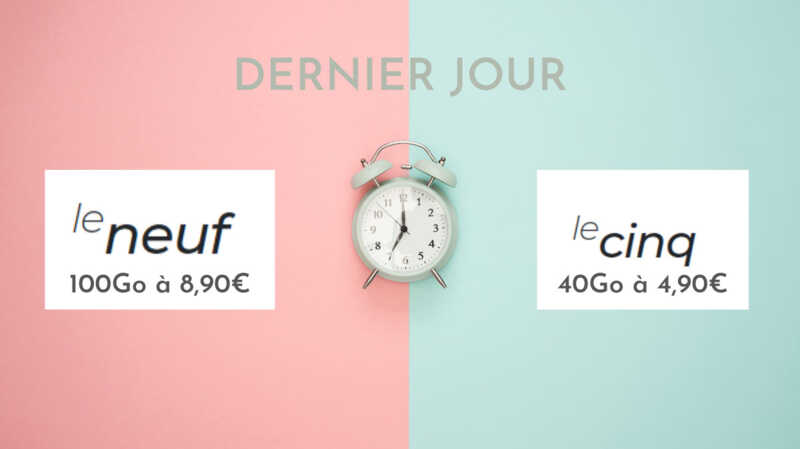 40Go à moins de 5€ à vie ça vous tente ? Vite la promo disparait demain !