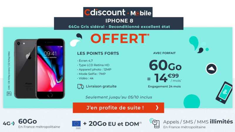 EXCLU WEB : forfait pas cher et iPhone offert chez Cdiscount