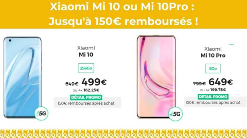 Bon plan : Grosse remise sur les Smartphones Xiaomi Mi 10 et Mi 10 Pro !
